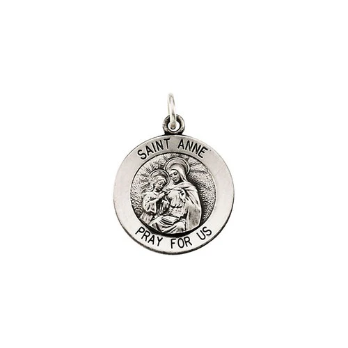 Sterling Silver 14.5mm St. Anne Medal