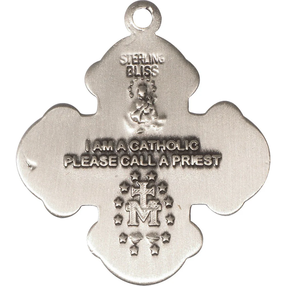 Sterling Silver 4-Way Pendant 1 1/4 X 1" - Image 2
