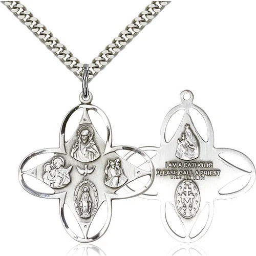 Sterling Silver 4-Way Pendant - 2509856