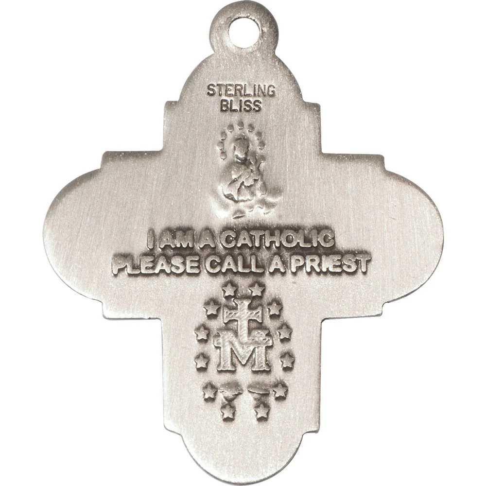 Sterling Silver 4-Way Pendant 3/4 X 5/8Inch - Image 2
