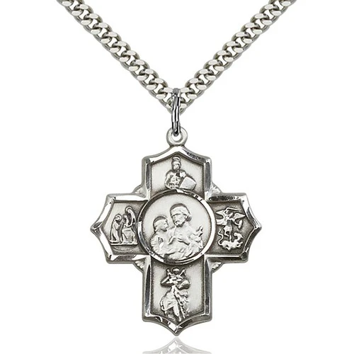 Sterling Silver 5-Way Firefighter Pendant