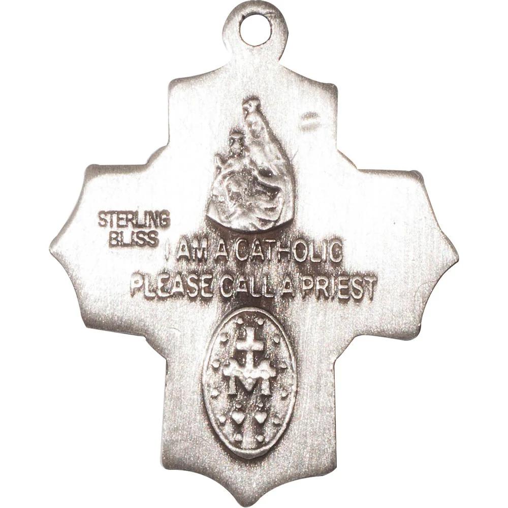 Sterling Silver 5-Way Pendant 7/8 X 5/8 Inch - Image 2