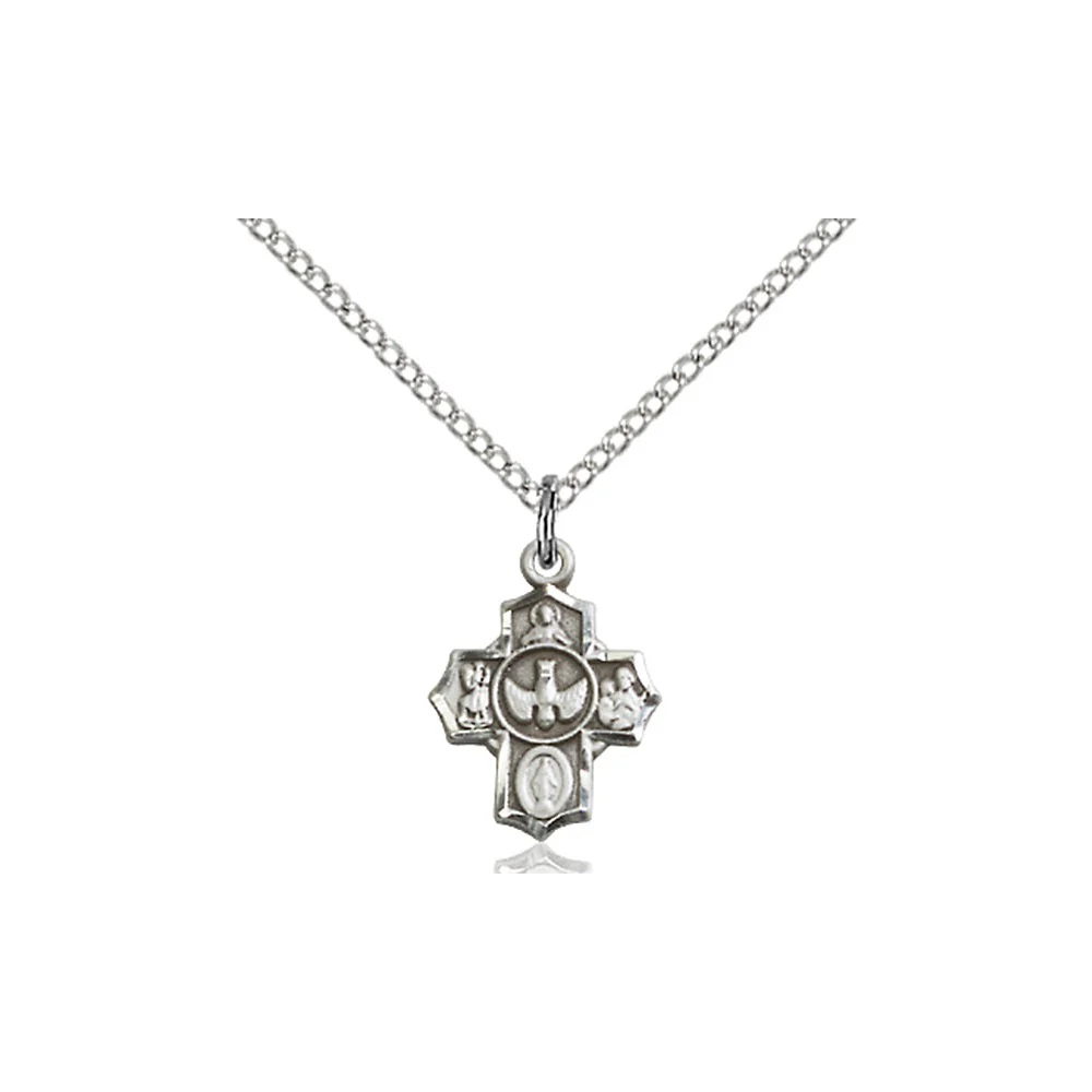 Sterling Silver 5-Way Petite Pendant 1/2 X 3/8" - Image 2