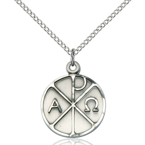 Sterling Silver Alpha & Omega Pendant