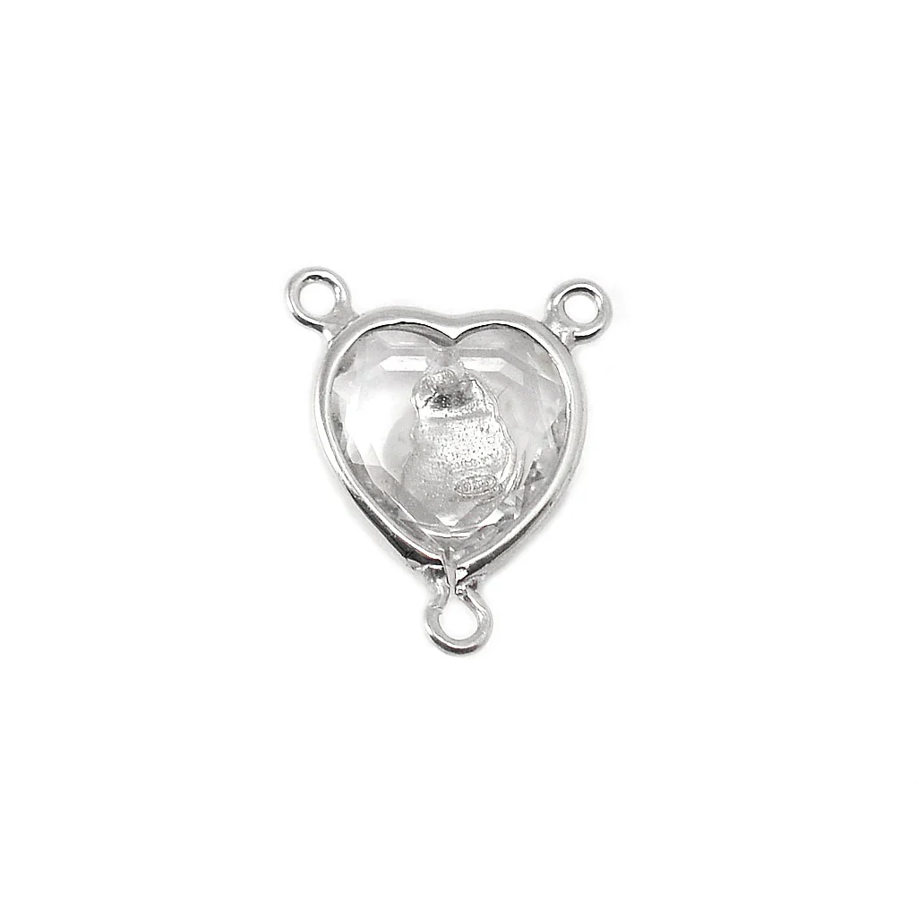 Sterling Silver Aurora Borealis Crystal Rosary - Image 5