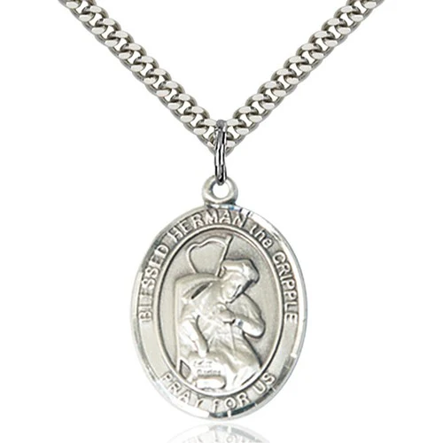 Sterling Silver Blessed Herman the Cripple Pendant