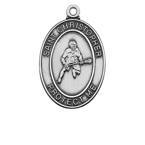Sterling Silver Boys LaCrosse Pendant