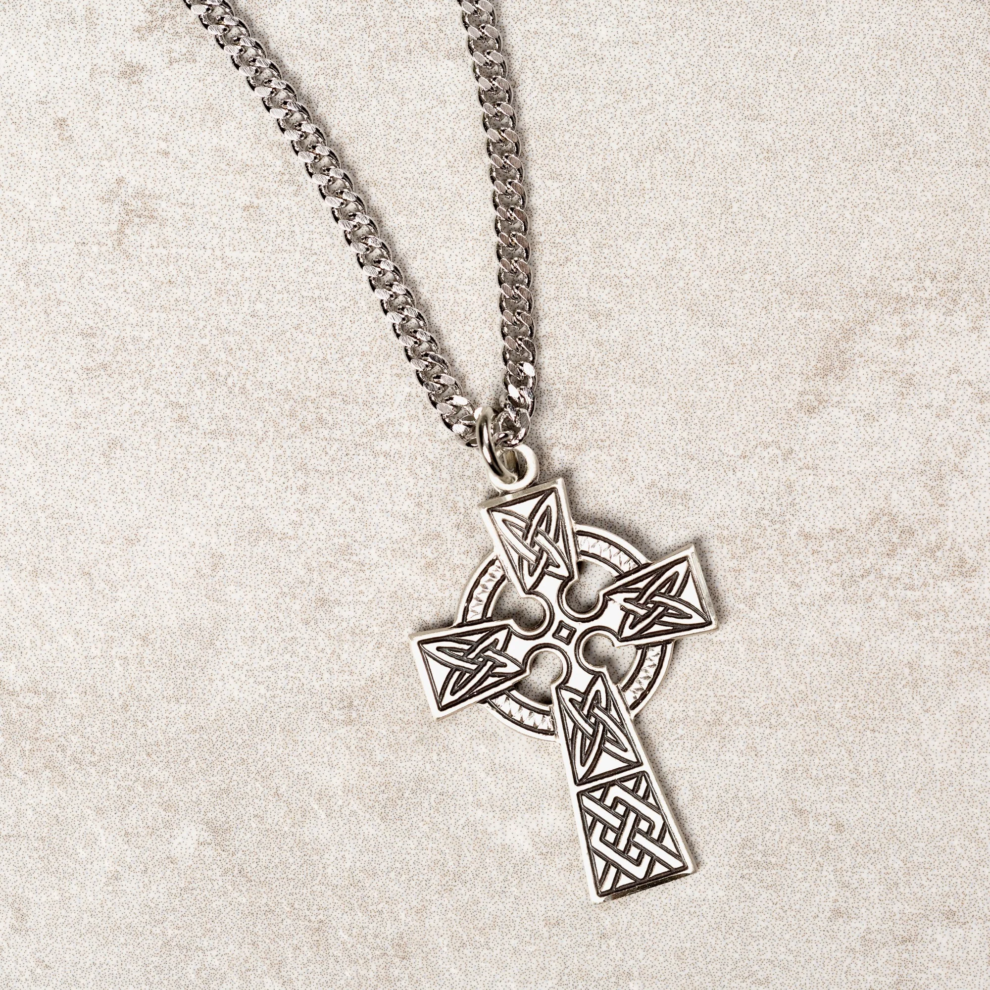 Sterling Silver Celtic Cross w/ 24 inch chain