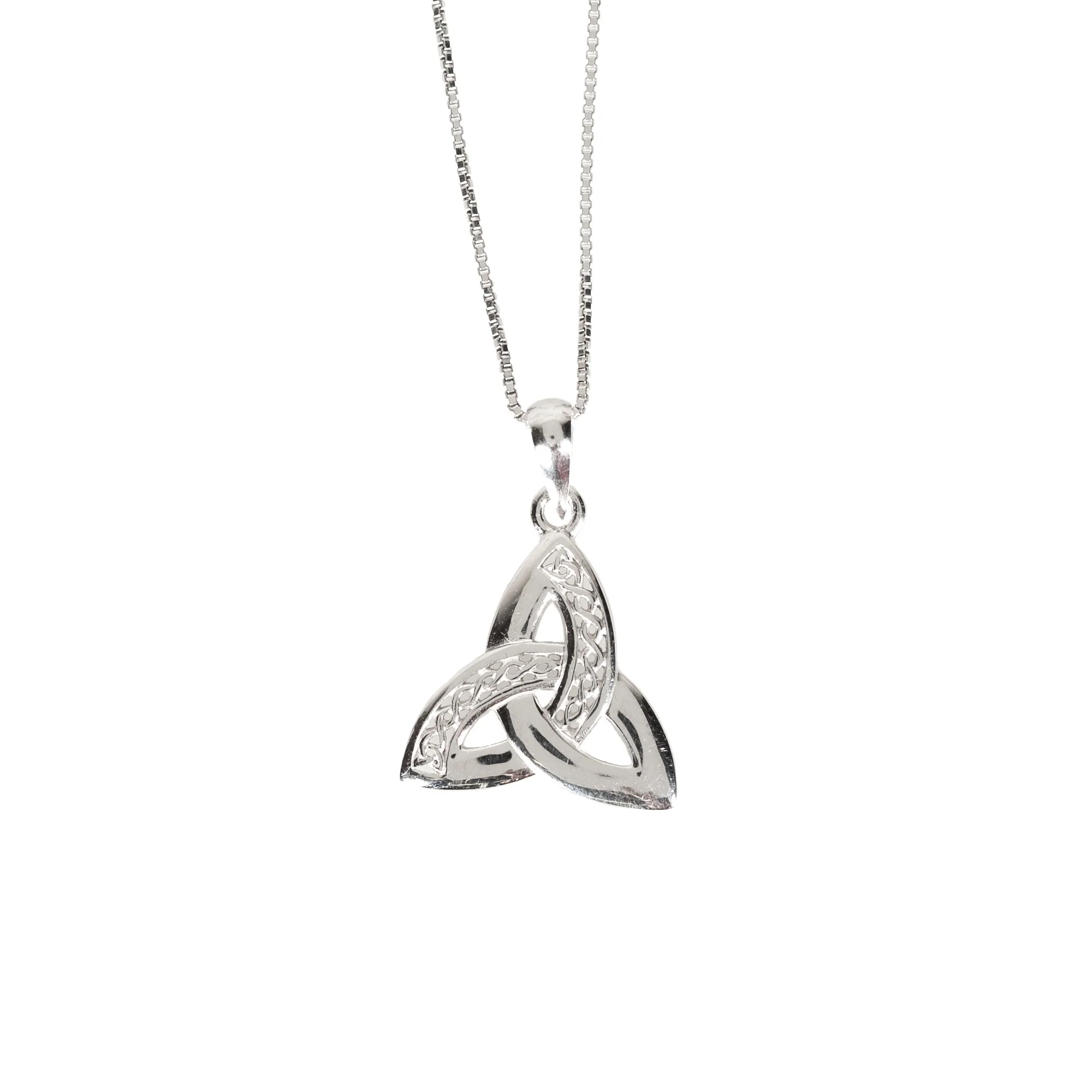 Sterling Silver Celtic Trinity Knot Earrings or Necklace - Image 2