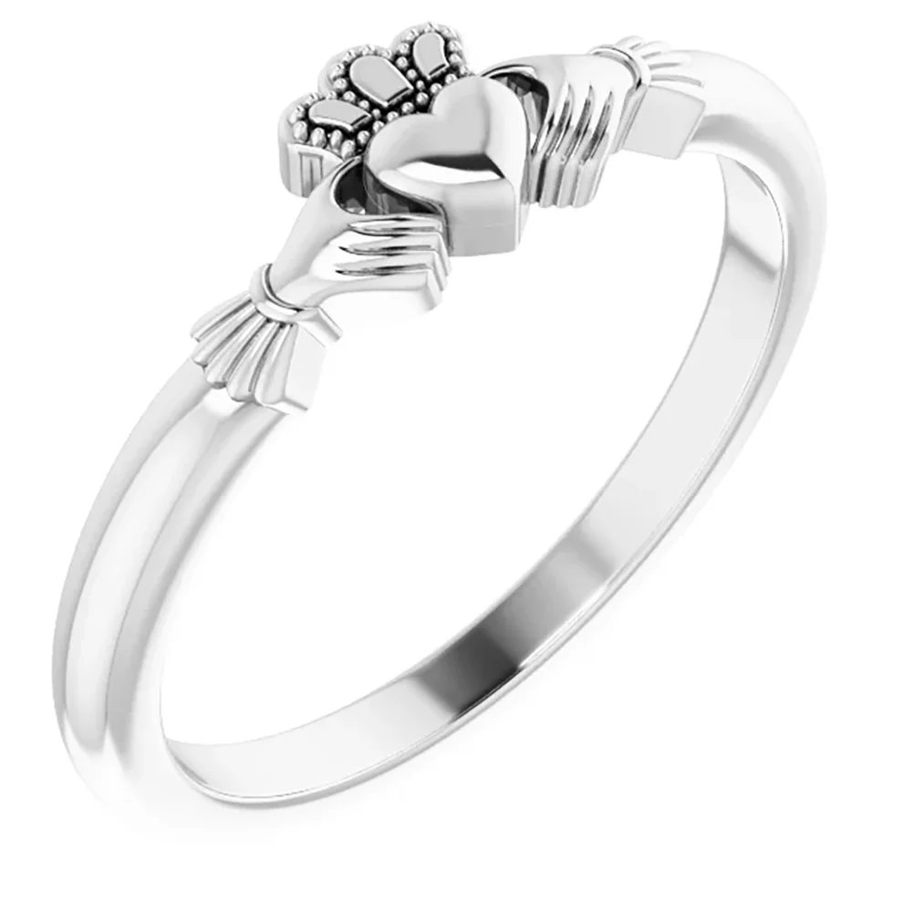 Sterling Silver Claddagh Ring - Multiple Sizes - Image 3