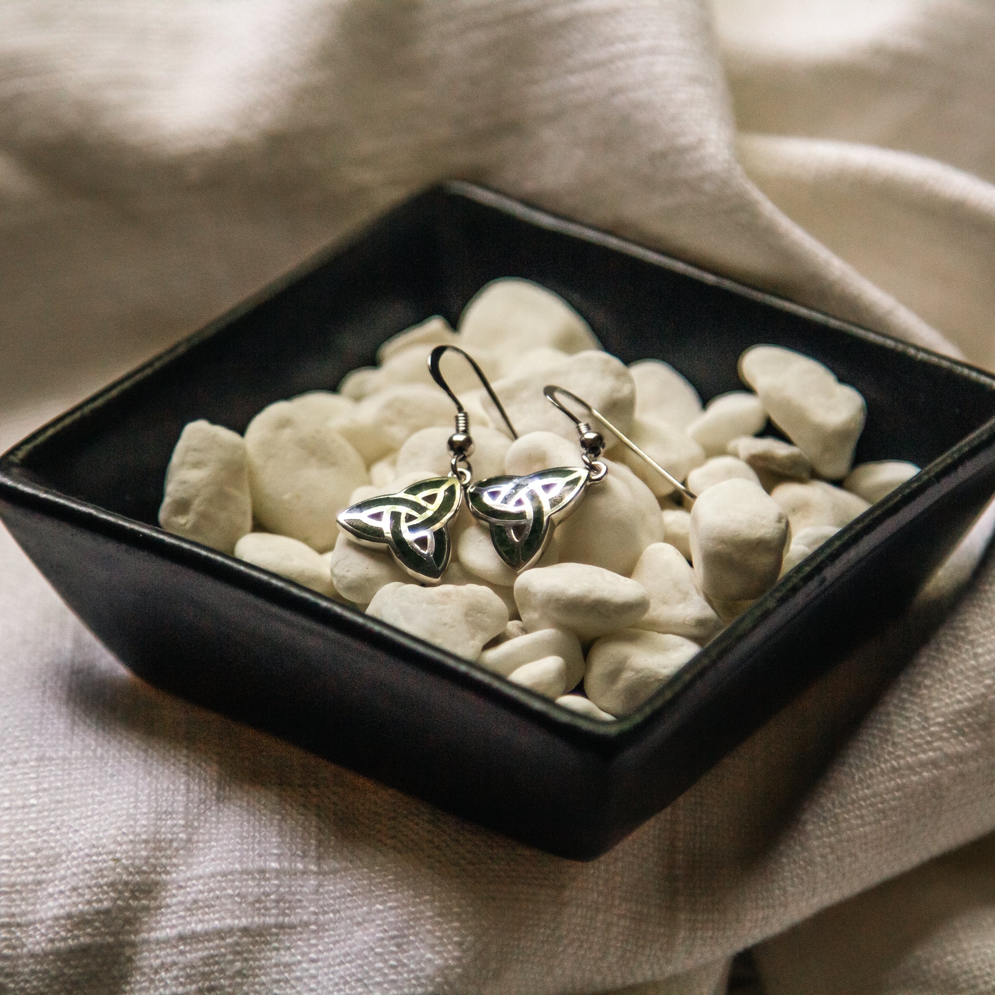 Sterling Silver Connemara Trinity Knot Earrings - Image 2