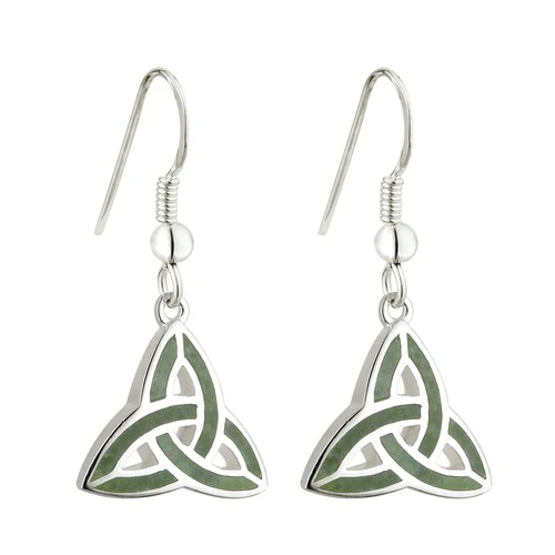 Sterling Silver Connemara Trinity Knot Earrings - Image 3