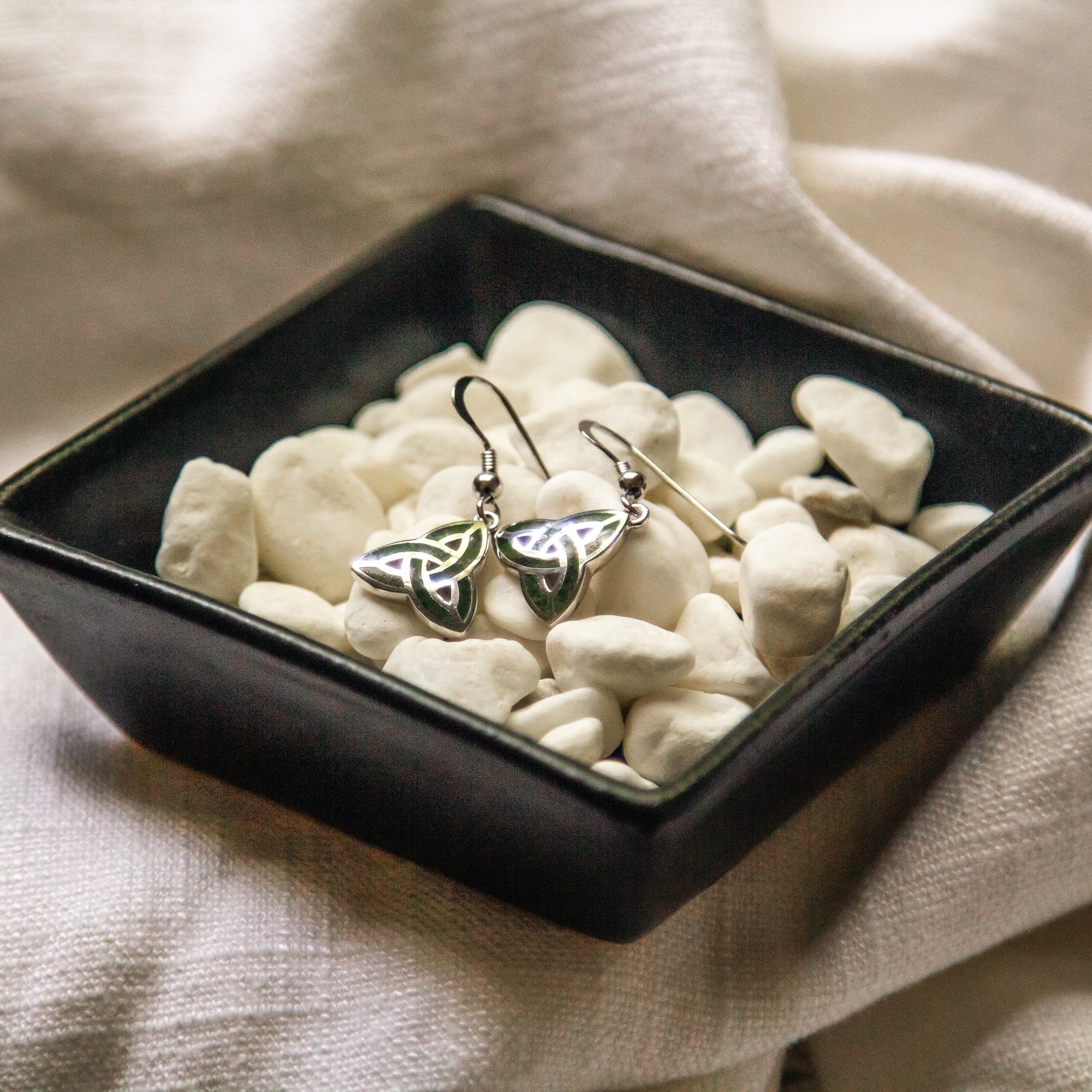 Sterling Silver Connemara Trinity Knot Earrings - Image 4