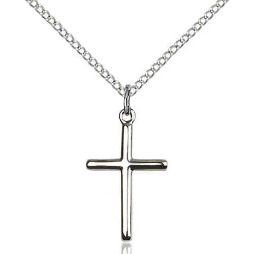 Sterling Silver Cross Pendant 3/4 X 3/8"
