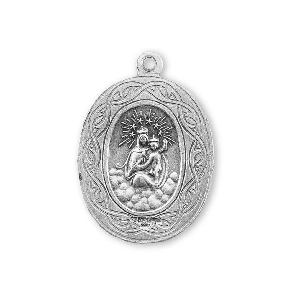 Sterling Silver Crown of Thorns Scapular Necklace - Image 3