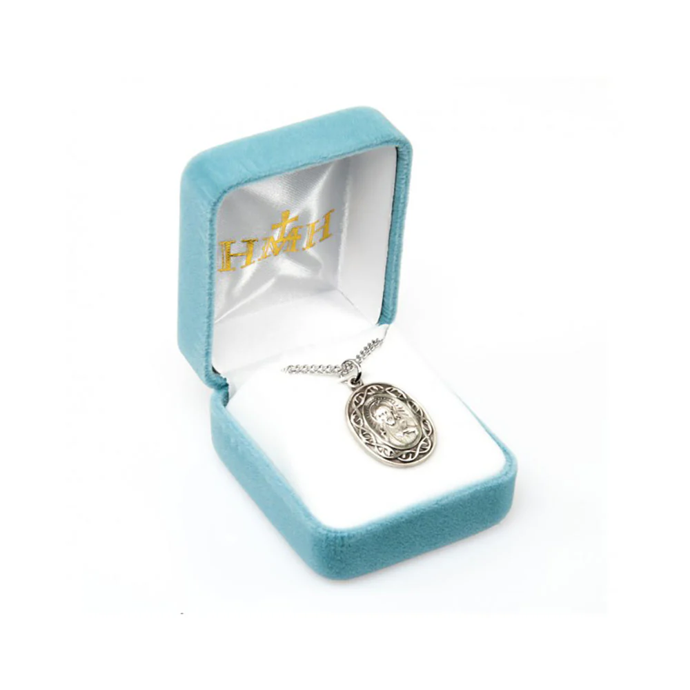 Sterling Silver Crown of Thorns Scapular Necklace - Image 4