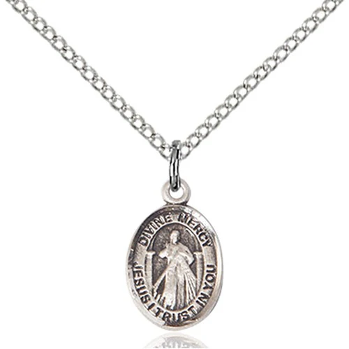 Sterling Silver Divine Mercy Petite Pendant