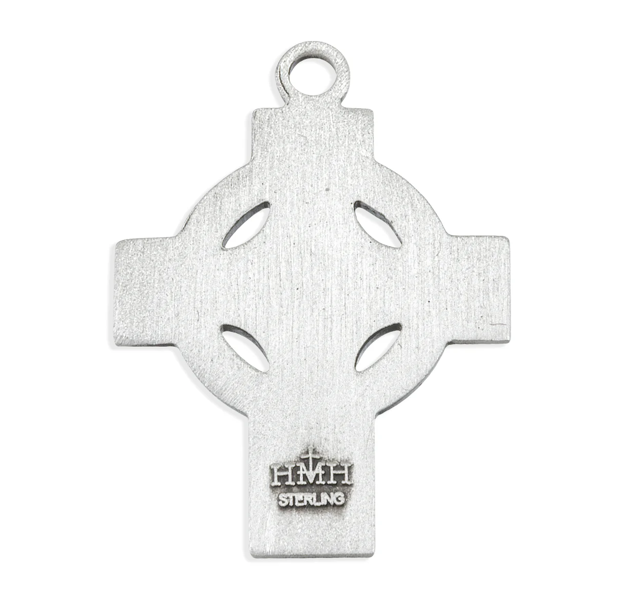 Sterling Silver Emerald Celtic Cross Necklace - Image 3
