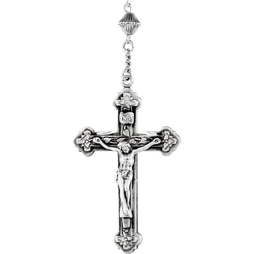 Sterling Silver Fluted Rosary & Rosary Pouch - Image 3