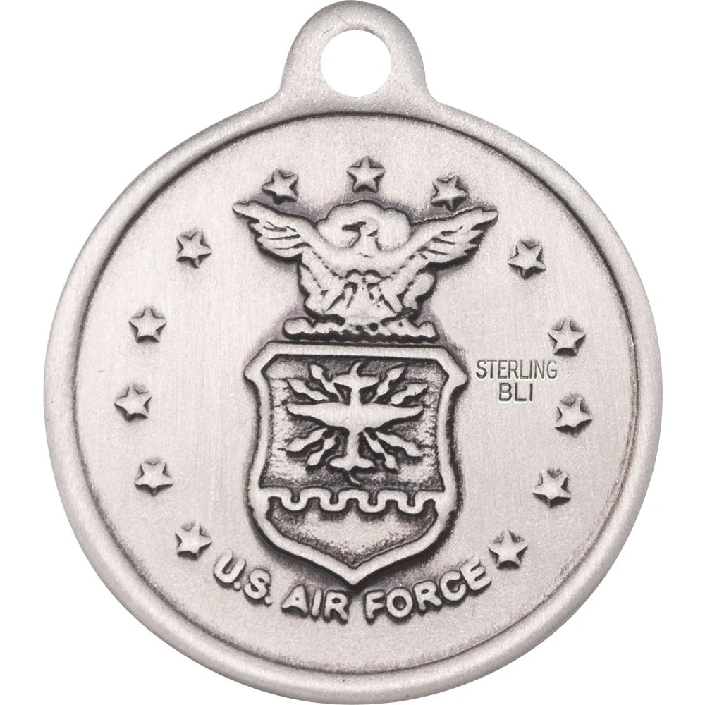 Sterling Silver Guardain Angel / Air Force Pendant - Image 2
