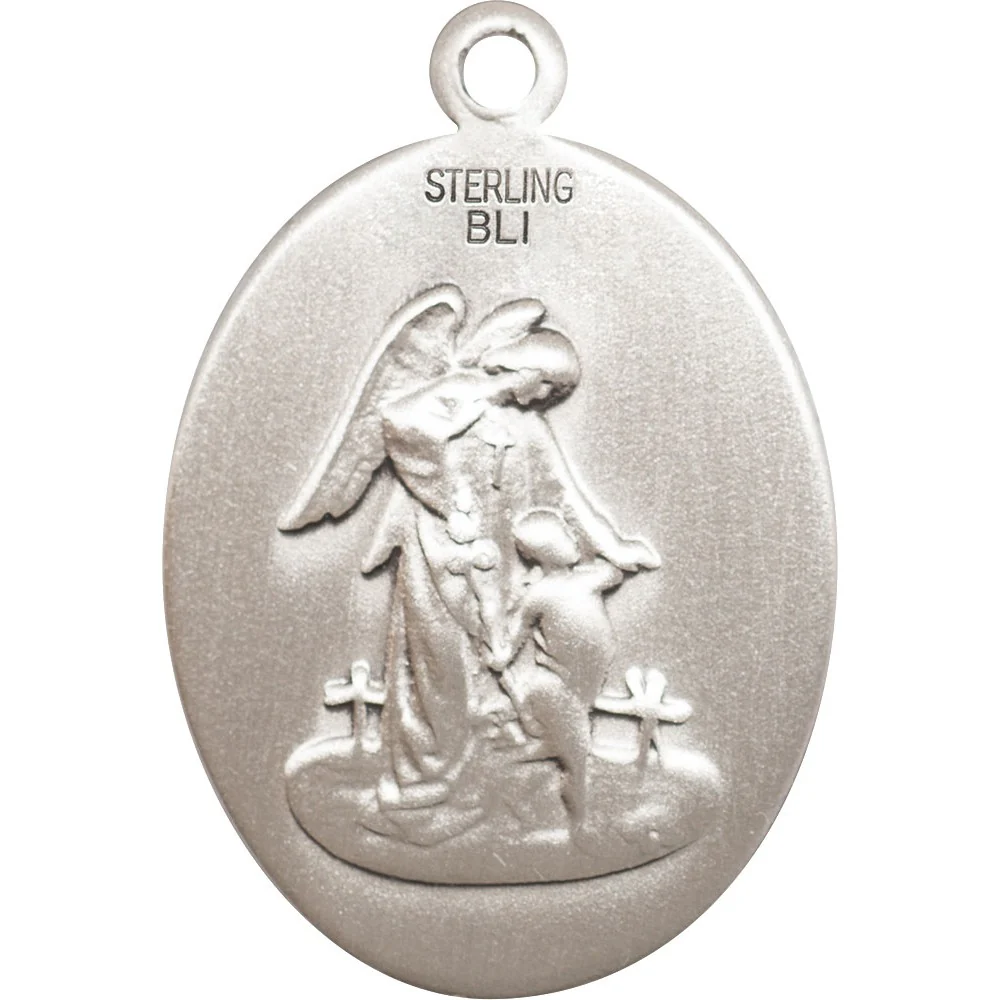 Sterling Silver Guardian Angel/Basketball Pendant - Image 2