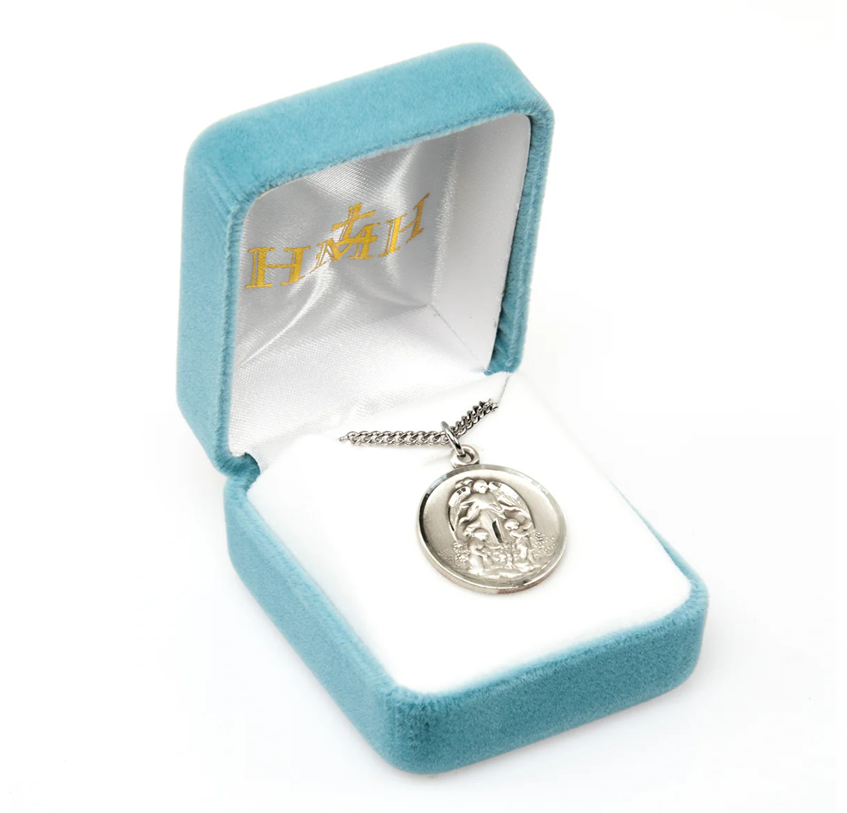 Sterling Silver Guardian Angel with Children Necklace - Image 2