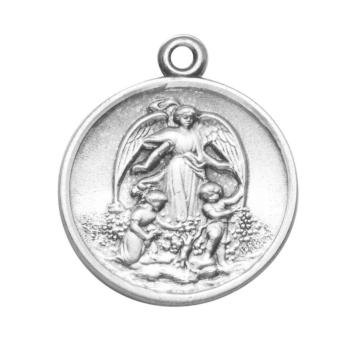Sterling Silver Guardian Angel with Children Necklace - Image 3