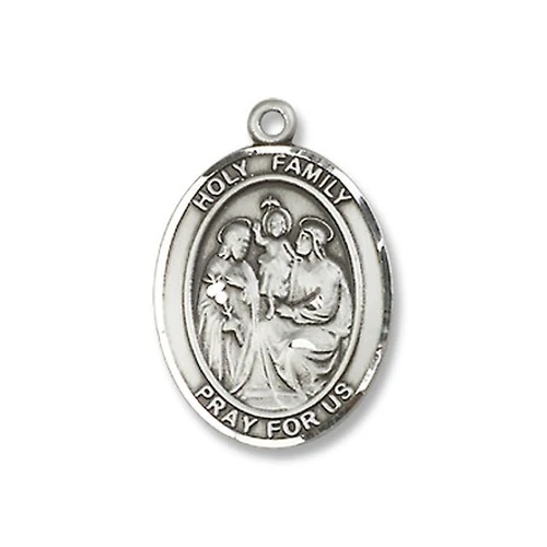 Sterling Silver Holy Family Pendant w/ Chain