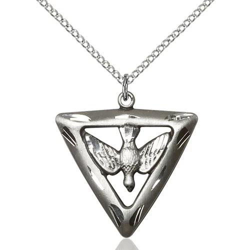 Sterling Silver Holy Spirit / Triangle Pendant
