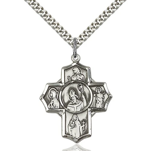 Sterling Silver Irish 5-Way Pendant