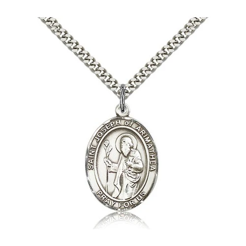 Sterling Silver Joseph of Arimathea Pendant w/ Chain - 2023497