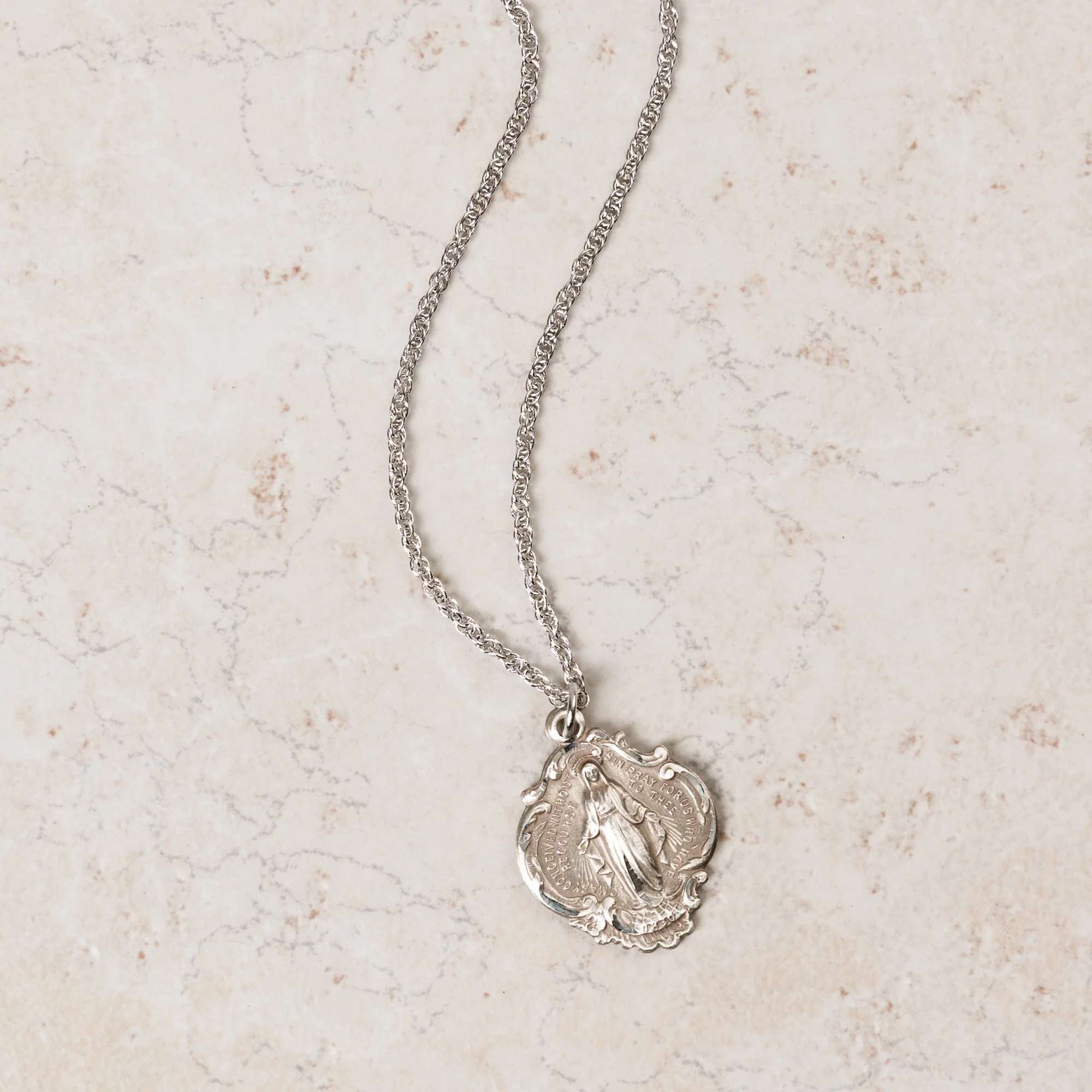 Sterling Silver Large Baroque Miraculous Medal