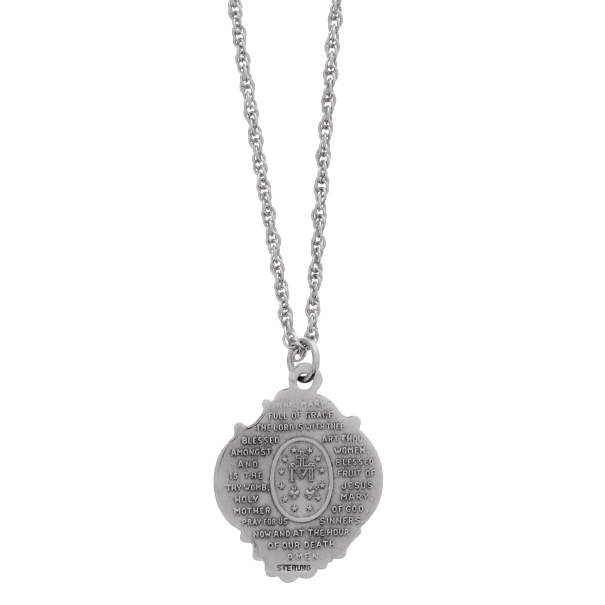 Sterling Silver Large Baroque Miraculous Medal - Image 3