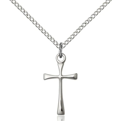 Sterling Silver Maltese Cross Pendant 3/4 X 3/8"
