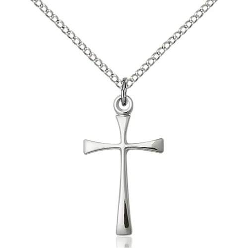 Sterling Silver Maltese Cross Pendant 7/8 X 1/2"