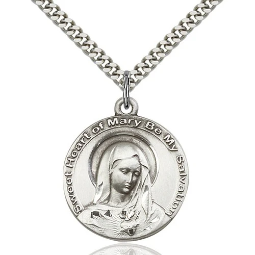 Sterling Silver Mary Pendant