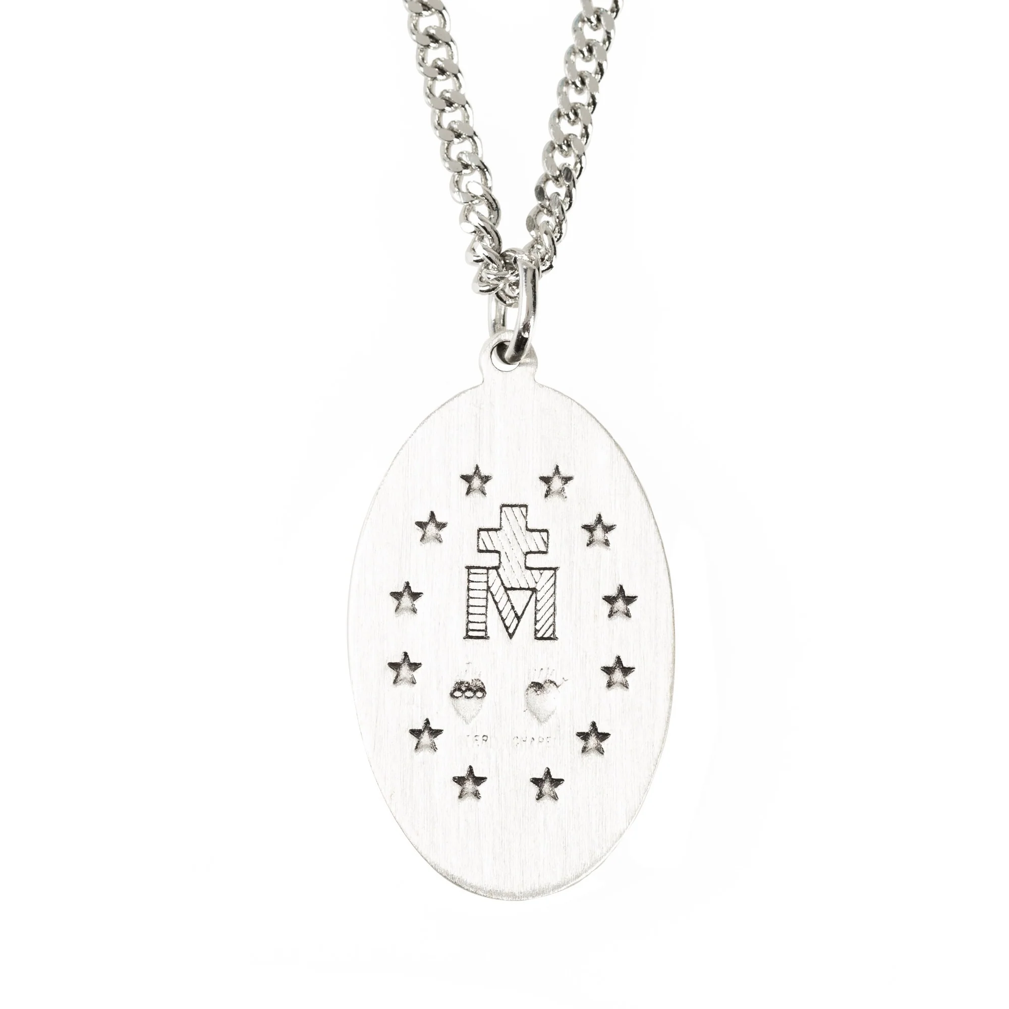 Sterling Silver Miraculous Medal on 24 inch chain - Image 4