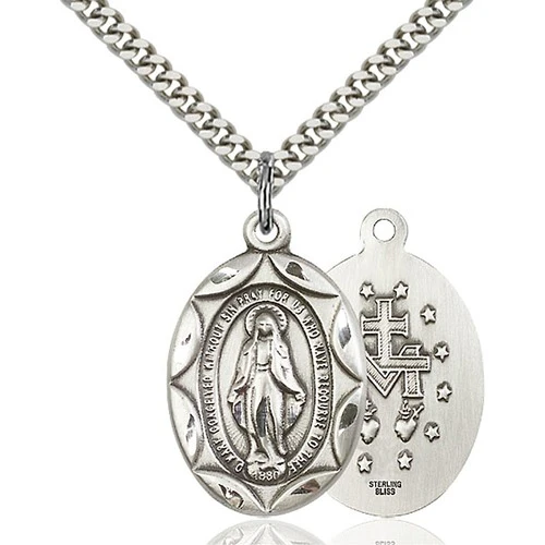 Sterling Silver Miraculous Pendant - 2511312