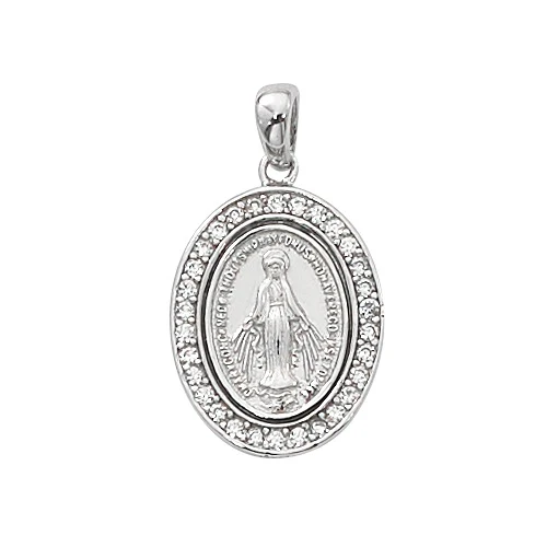 Sterling Silver Miraculous Pendant - 2600654