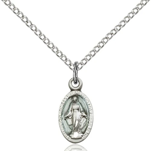 Sterling Silver Miraculous Petite Pendant - 2511353