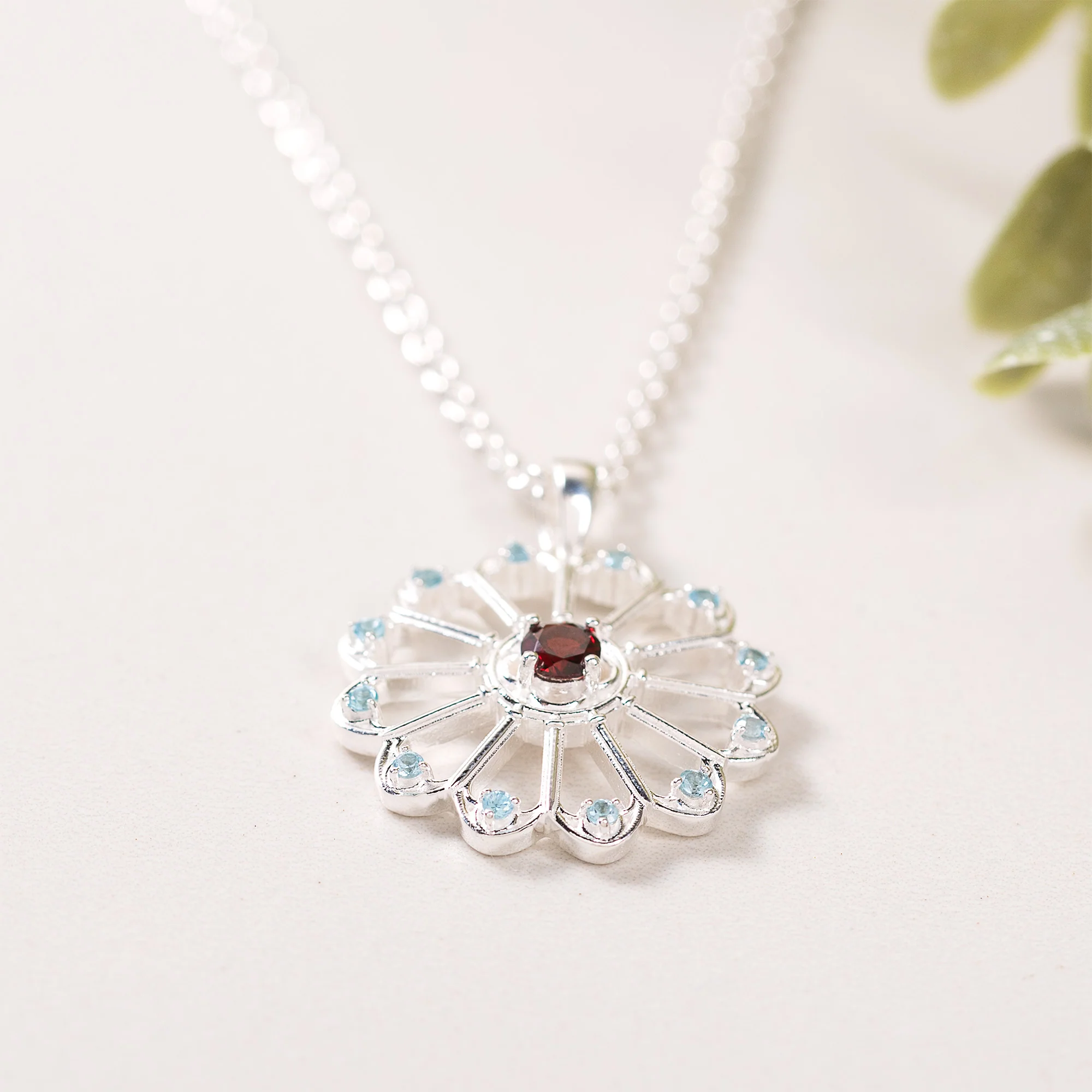 Sterling Silver Notre Dame Rose Window Necklace - With or Without Jewel Inlay