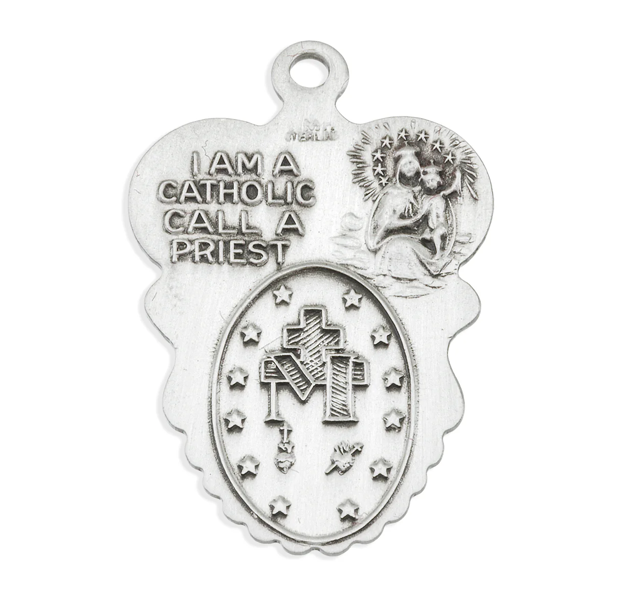Sterling Silver Ornate 3-Way Medal - Image 3