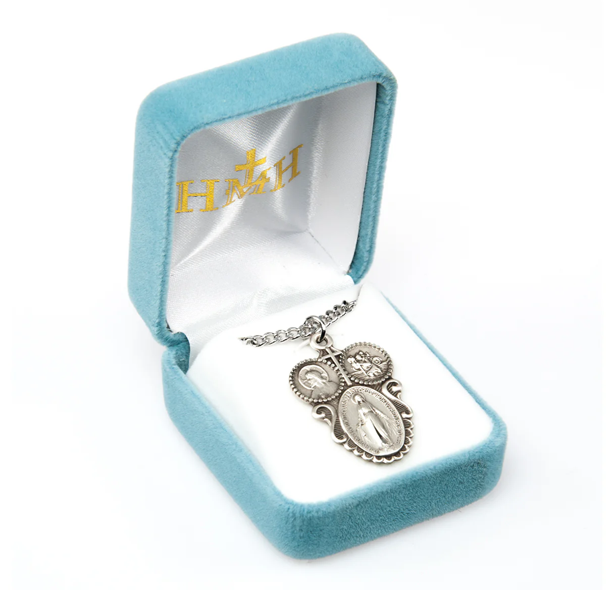 Sterling Silver Ornate 3-Way Medal - Image 4