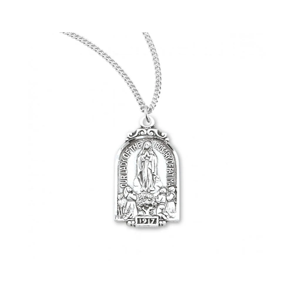 Sterling Silver Our Lady of Fatima Grotto Necklace - Image 2