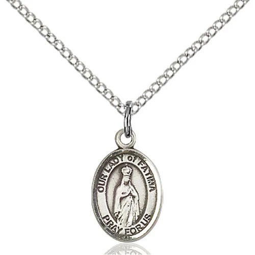 Sterling Silver Our Lady of Fatima Petite Pendant