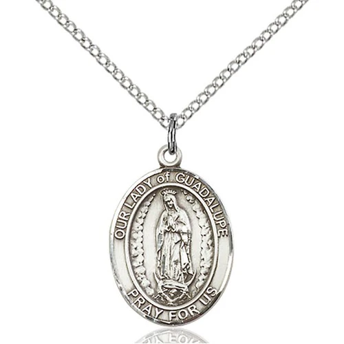Sterling Silver Our Lady of Guadalupe Pendant - 2508165