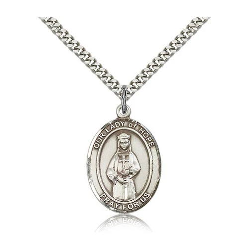 Sterling Silver Our Lady of Hope Pendant w/ chain
