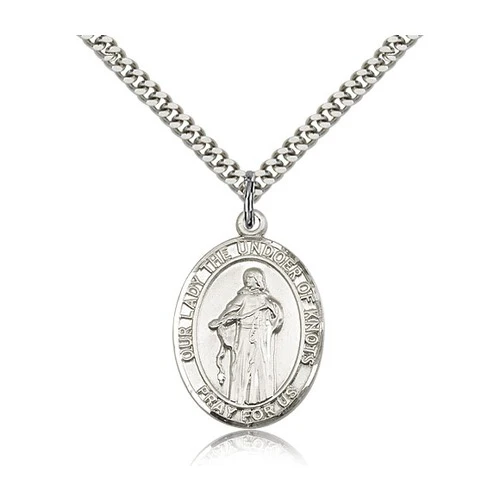 Sterling Silver Our Lady Of Knots Pendant with Chain