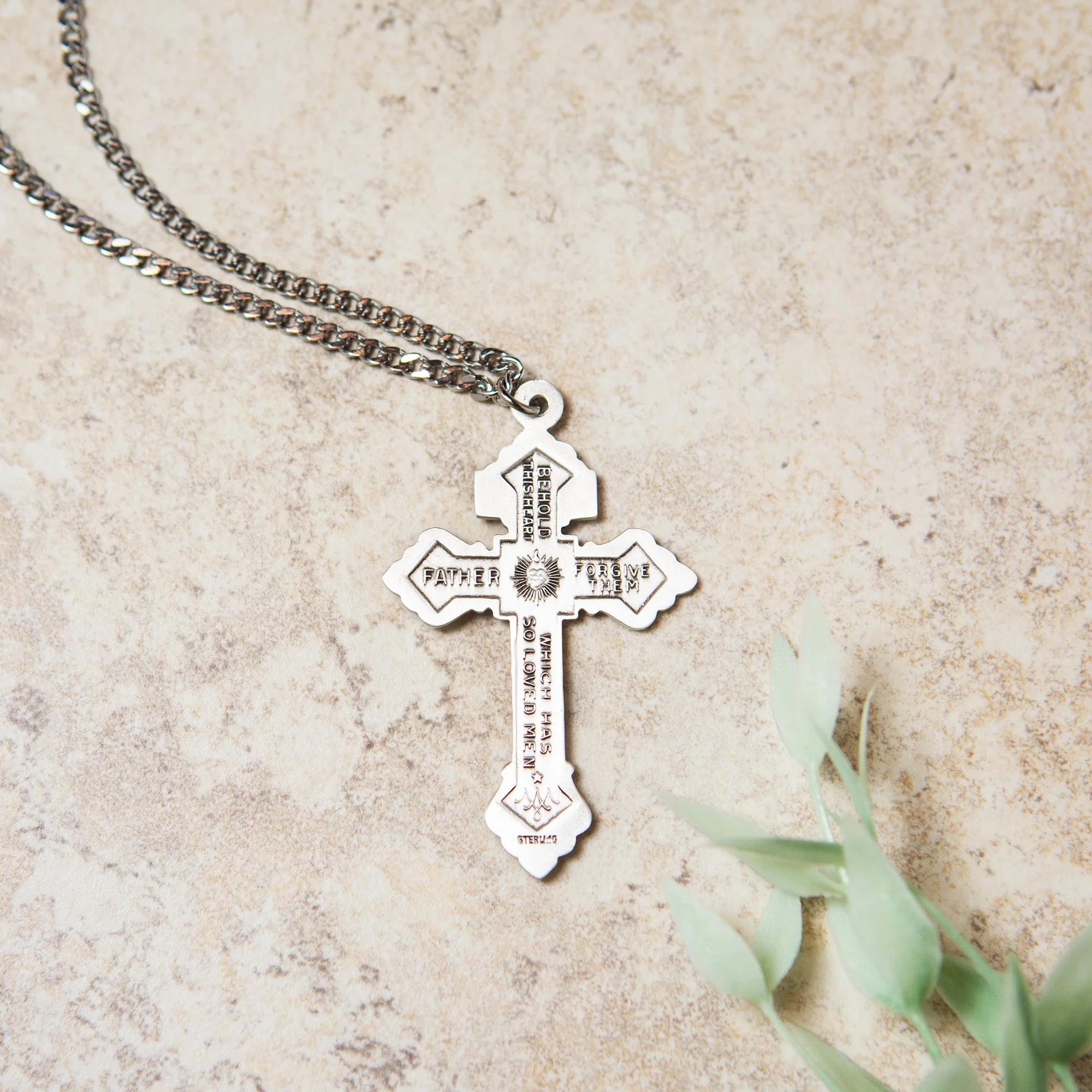 Sterling Silver Pardon Crucifix Necklace - Image 6