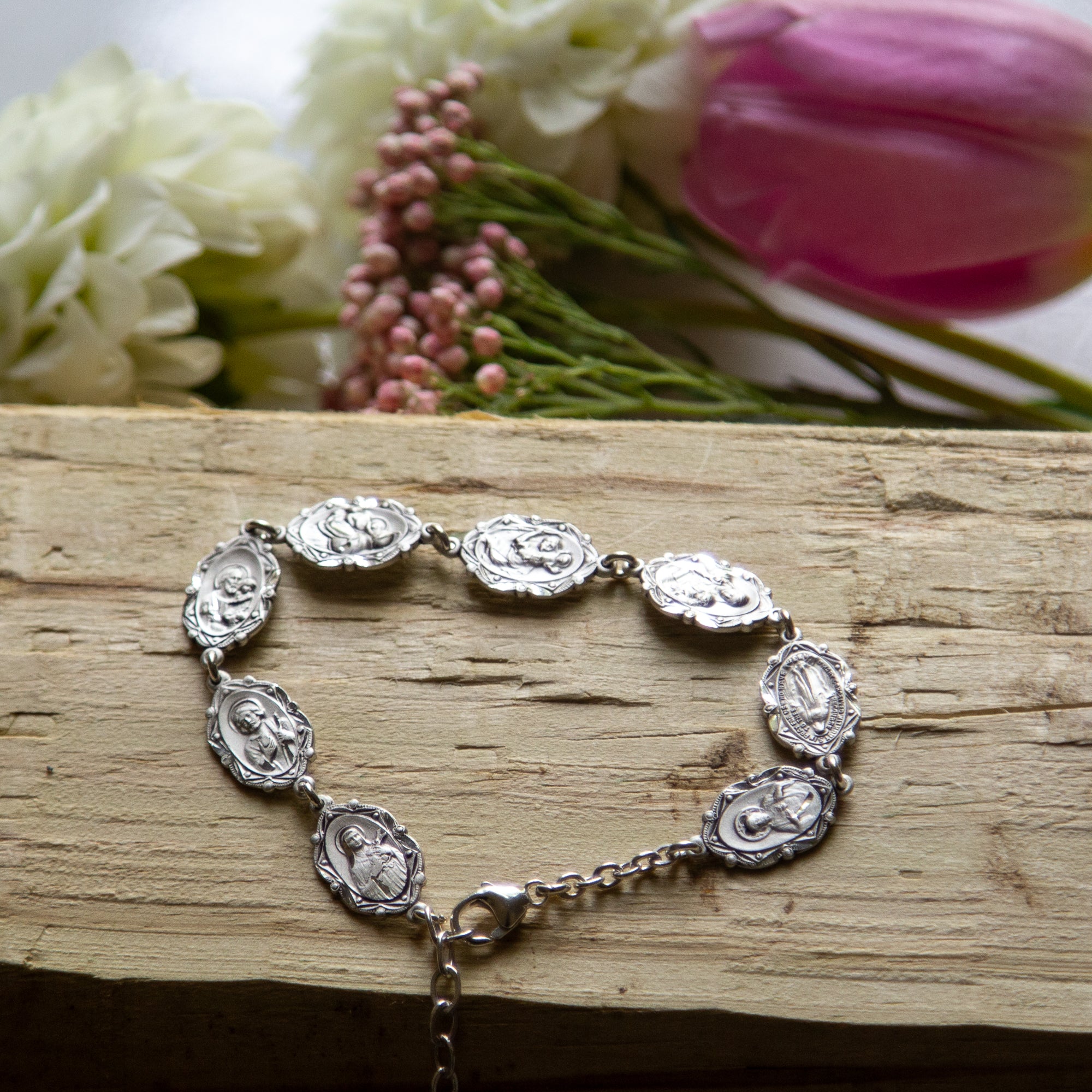 Sterling Silver Patron Saint Bracelet - Image 2
